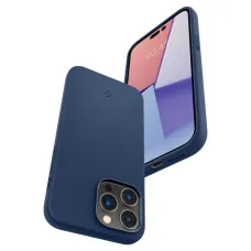 iPhone 14 Pro Max Spigen Silicone Fit MagSafe-kompatibilis tok tengerészkék (ACS04847)