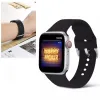Apple Watch 4/5/6/7/8/SE (38/40/41mm) szilikon csatos óraszíj fekete Alphajack - 0. kép