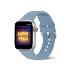 Apple Watch 4/5/6/7/8/SE/Ultra (42/44/45/49mm) szilikon csatos óraszíj levendulakék Alphajack