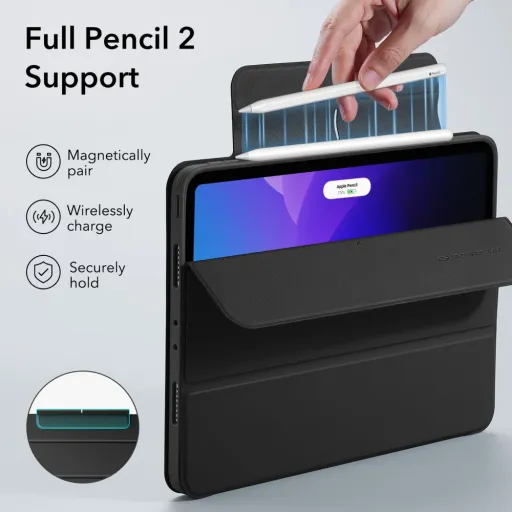 iPad Pro 11 2021/2022 ESR Rebound Hybrid tok fekete