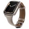 Apple Watch 4/5/6/7/8/9/10/ SE (38/40/41 mm) Spigen Cyrill Kajuk óraszíj krém szín - 3. kép