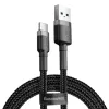 Baseus Cafule Nylon harisnyázott USB/USB-C kábel QC3.0 3A 0,5 m fekete-szürke) - 0. kép