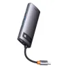 Baseus Metal Gleam Series 6 az 1-ben dokkoló, HUB USB Type C - 1 x HDMI / 3 x USB 3.2 Gen. 1/1 x Power Delivery / 1 x VGA szürke (WKWG030013) - 1. kép