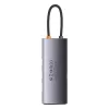 Baseus Metal Gleam Series 6 az 1-ben dokkoló, HUB USB Type C - 1 x HDMI / 3 x USB 3.2 Gen. 1/1 x Power Delivery / 1 x VGA szürke (WKWG030013) - 2. kép
