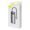 Baseus Metal Gleam Series 6 az 1-ben dokkoló, HUB USB Type C Power Delivery 100 W / 2x HDMI 4K 30 Hz / 3x USB 3.2 Gen 1 szürke (WKWG030113) - 0. kép