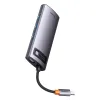 Baseus Metal Gleam Series 6 az 1-ben dokkoló, HUB USB Type C Power Delivery 100 W / 2x HDMI 4K 30 Hz / 3x USB 3.2 Gen 1 szürke (WKWG030113) - 1. kép