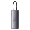 Baseus Metal Gleam Series 6 az 1-ben dokkoló, HUB USB Type C Power Delivery 100 W / 2x HDMI 4K 30 Hz / 3x USB 3.2 Gen 1 szürke (WKWG030113) - 3. kép
