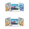 Baseus Metal Gleam Series 6 az 1-ben dokkoló, HUB USB Type C Power Delivery 100 W / 2x HDMI 4K 30 Hz / 3x USB 3.2 Gen 1 szürke (WKWG030113) - 4. kép
