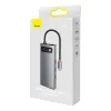 Baseus Metal Gleam Series 7 az 1-ben dokkoló, HUB USB Type C - 2 x HDMI / 3 x USB 3.2 Gen. 1/1 x Power Delivery / 1 x RJ-45 Ethernet szürke (WKWG040113) - 0. kép