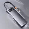 Baseus Metal Gleam Series 7 az 1-ben dokkoló, HUB USB Type C - 2 x HDMI / 3 x USB 3.2 Gen. 1/1 x Power Delivery / 1 x RJ-45 Ethernet szürke (WKWG040113) - 1. kép