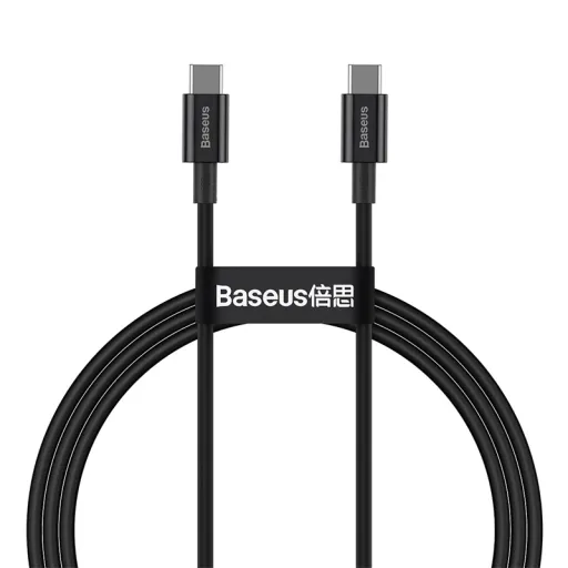 Baseus Superior USB Type-C - USB Type-C kábel Quick Charge / Power Delivery / FCP 100W 5A 20V 1m fekete (CATYS-B01)