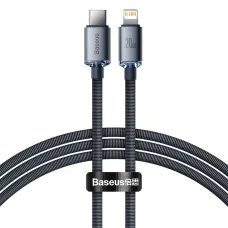 Baseus Crystal Shine gyors töltős adatkábel USB Type C - Lightning 20W 1.2m fekete (CAJY000201)