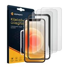 iPhone 14 Pro Max/15 Plus 3ks ochranné sklo na displej, s rámom na uľahčenie aplikácie 9H 2.5D HD 0.33mm Alphajack iPhone 14 Pro Max/15 Plus 3ks ochranné sklo na displej, s rámom na uľahčenie aplikácie 9H 2.5D HD 0.33mm Alphajack