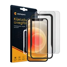 iPhone 14 Pro/15 2ks ochranné sklo na displej, s rámom na uľahčenie aplikácie 9H 2.5D HD 0.33mm Alphajack iPhone 14 Pro/15 2ks ochranné sklo na displej, s rámom na uľahčenie aplikácie 9H 2.5D HD 0.33mm Alphajack