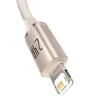 Baseus Crystal Shine USB - Lightning kábel 2,4A 20W 1,2m rózsaszín (CAJY001104) - 0. kép