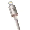 Baseus Crystal Shine USB Type C - Lightning gyorstöltő kábel 20W 1,2m rózsaszín (CAJY001304) - 1. kép