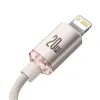 Baseus Crystal Shine USB Type C - Lightning gyorstöltő kábel 20W 1,2m rózsaszín (CAJY001304) - 2. kép