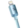 Baseus Crystal Shine USB Type C - Lightning gyorstöltő kábel 20W 2m kék (CAJY001403) - 1. kép