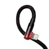 Baseus MVP 2 90 fokban döntött gyorstöltős adatkábel USB Type C/ Lightning 20W 1m fekete/piros (CAVP000220) - 0. kép