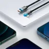 Baseus MVP 2 90 fokban döntött gyorstöltős adatkábel USB Type C/ Lightning 20W 1m fekete/piros (CAVP000220) - 2. kép