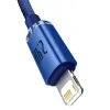 Baseus Crystal Shine gyors töltős adatkábel USB - Lightning 2.4A 1.2m kék (CAJY000003) - 0. kép