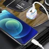 Kaku Shengyu autós szivargyújtós telefontöltő 2xUSB 2.8A + USB-Type C kábel fehér - 0. kép