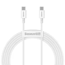 Baseus Superior USB Type-C - USB Type-C kábel Quick Charge / Power Delivery / FCP 100W 5A 20V 2m fehér (CATYS-C02)