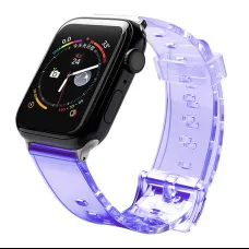 Apple Watch 4/5/6/7/8/SE/Ultra (42/44/45/49mm) Strap Light Silicone óraszíj lila