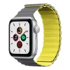 Apple Watch 4/5/6/7/8/SE (38/40/41mm) Kingxbar mágneses óraszíj szürke-sárga - 0. kép