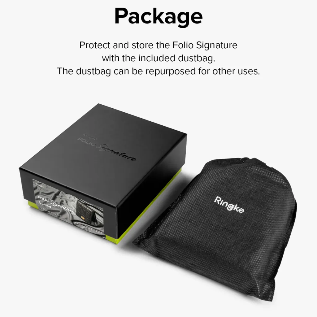 Samsung Galaxy Z Flip 3 Ringke Folio Signature valódi bőr tok vállpánttal fekete (FS116R55) telefontok - 14