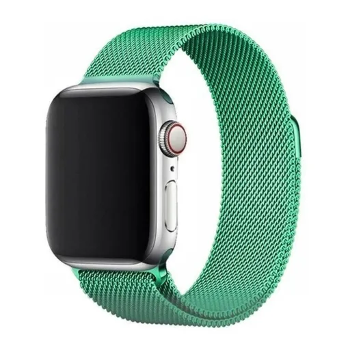 Apple Watch 4/5/6/7/8/SE/Ultra (42/44/45/49mm) rozsdamentes acél mágneses óraszíj menta