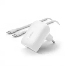 Belkin Boost Charge 30W USB-C PD PPS hálózati töltő adapter + USB-C - USB-C kábel (WCA005vf1MWH-B6) fehér