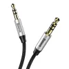 Baseus Yiven M30 sztereó AUX audiokábel 3.5mm mini jack 1.5m ezüst-fekete (CAM30-CS1) - 1. kép