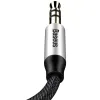 Baseus Yiven M30 sztereó AUX audiokábel 3.5mm mini jack 1.5m ezüst-fekete (CAM30-CS1) - 4. kép