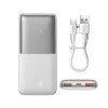 Baseus Pro powerbank 10000mAh 20W + USB - Type C 3A 0.3m kábel fehér (PPBD040202) - 0. kép