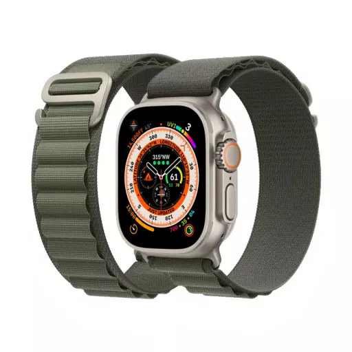 Apple Watch 4/5/6/7/8/SE/Ultra (42/44/45/49mm) alpesi pánt, óraszíj zöld Alphajack