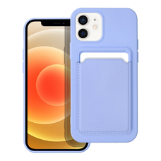 iPhone 12/12 Pro Card Case Szilikon tok hátlapi kártyatartóval lila