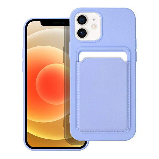 iPhone 12/12 Pro Card Case Szilikon tok hátlapi kártyatartóval lila iPhone 12/12 Pro Card Case Szilikon tok hátlapi kártyatartóval lila