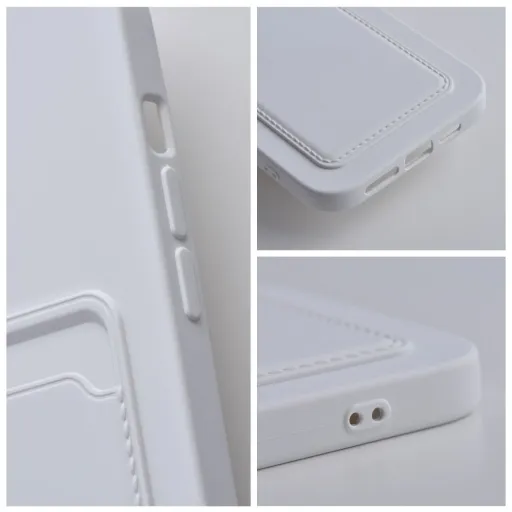 iPhone 14 Card Case Szilikon tok hátlapi kártyatartóval fehér