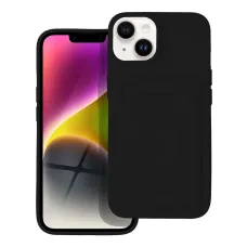 iPhone 14 Card Case Szilikon tok hátlapi kártyatartóval fekete