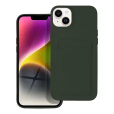 iPhone 14 Plus Card Case Szilikon tok hátlapi kártyatartóval zöld