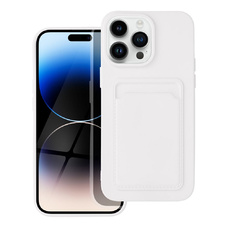 iPhone 14 Pro Max Card Case Szilikon tok hátlapi kártyatartóval fehér