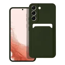 Samsung A53 5G Card Case Szilikon tok hátlapi kártyatartóval zöld