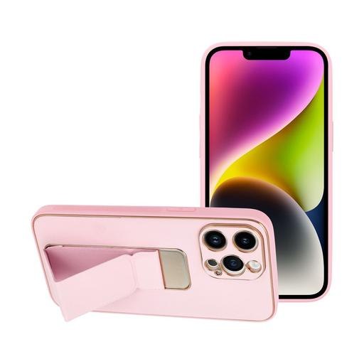 iPhone 14 Pro Forcell Leather Kickstand tok rózsaszín iPhone 14 Pro Forcell Leather Kickstand tok rózsaszín