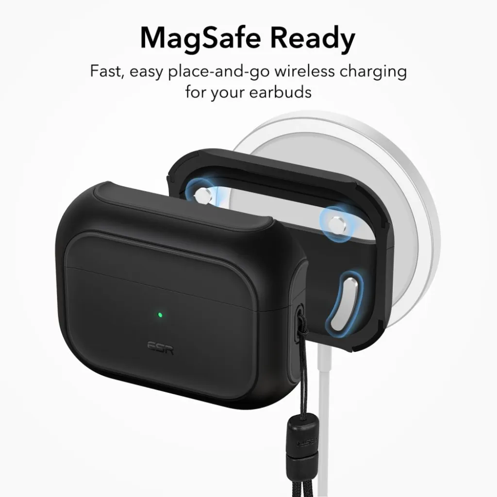 Airpods Pro 1/2 ESR Orbit Halolock MagSafe kompatibilis tok fekete - 8
