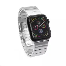 Apple Watch 4/5/6/7/8/SE (38/40/41mm) fém óraszíj ezüst Alphajack