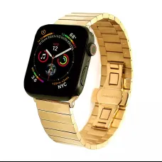 Apple Watch 4/5/6/7/8/SE (38/40/41mm) fém óraszíj arany Alphajack