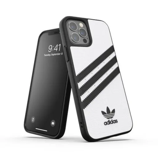 iPhone 12 Pro Adidas Originals Molded PU tok fekete/fehér