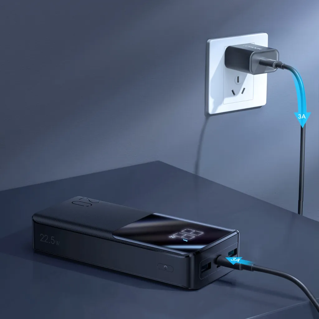 Joyroom Powerbank 22.5W 20000mAh PD QC3.0 AFC fekete (JR-QP192) - 8