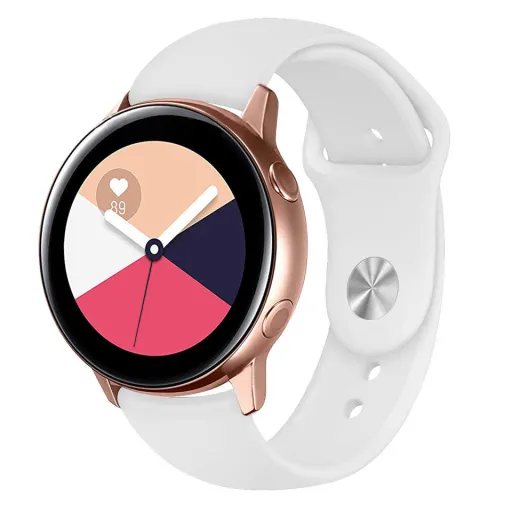 Samsung Galaxy Watch 22mm szilikon óraszíj fehér Alphajack